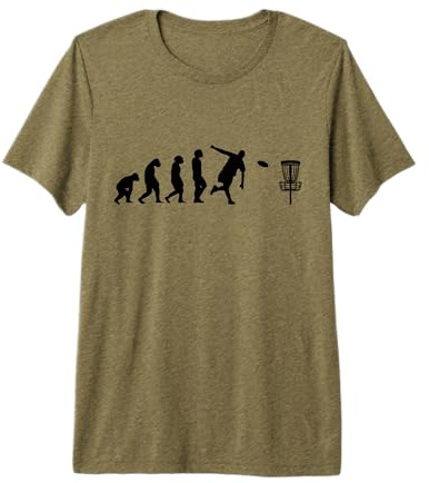 Disc-Golf-Joueur Disc-Golfing Game Evolution Disc-Golf T-Shirt Haut de Gamme
