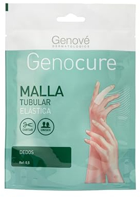 Genocure | Malla Tubular Dedos Ref. 0.5 | Sujeción de Apósitos, Cómoda y Transpirable | 100 cm