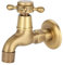 G1/2 Wall Mounted Vintage Solid Brass Faucet Water Tap for Kitchen Sink Mop Pool(Short)