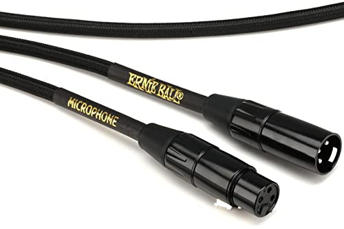 Ernie Ball XLR Mikrofonkabel geflochten 1,5m schwarz (P06390)