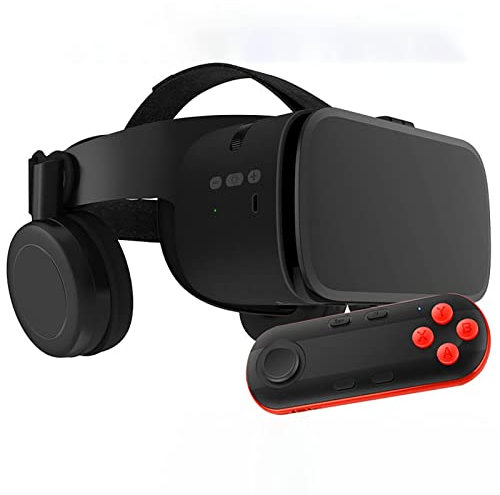Gafas Realidad Virtual Pantalla Completa Gafas 3D VR con Control Remoto, Gafas Estéreo Originales 3D VR para iPhone 14 13 12 11 Pro Mini X R S MAX Samsung Galaxy Juego Realidad Virtual para Teléfonos