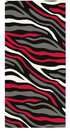 Badetuch, Zebramuster, sehr saugfähig, ultraweich, Handtuch für Badezimmer, Küche, Yoga, Fitnessstudio, Hotel, 73,7 x 35,6 cm