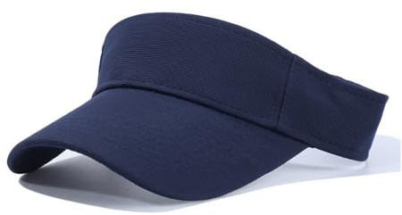 AIDIER Sun Visor for Kids Sun Hat for Boys Girls 4-10Y Adjustable Children Sports Sun Cap Kids Sun Protection Summer Hat for Tennis Golf Running Hiking Cycling Navy Blue