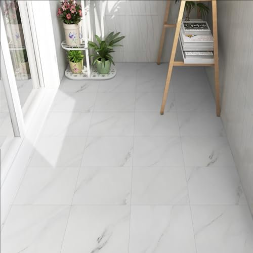 Floor Tiles Self Adhesive, Vinyl Flooring Peel and Stick Floor Tiles Waterproof for Kitchen Living Room and Bathroom DIY Flooring 30x30cm 5pcs(0.45㎡)