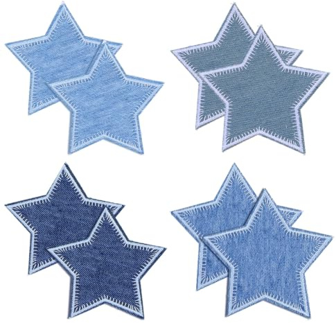 GEEHUA 8 parches de planchado con estrellas para niños, vaqueros parches bordados para chaquetas, sombreros, mochilas y decoraciones de reparación