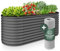 GRUNA - Hochbeet Metall 200x80x75 cm I 6 in 1 Modular Hochbeete-Kit I 100% Rostfrei I Formstabil Dank Verstrebung I Hochbeete für Garten I Schneller Aufbau I Hochbeet Anthrazit