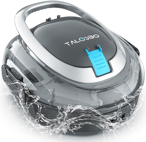 TALOSBO S2 Robot Piscina Senza Fili,Doppia Filtrazione,Doppio Motore,robot piscina fuori terra, 90 Minuti Autonomia,Parcheggio Automatico,per Piscine a Fondo Piatto fino a 80 m²