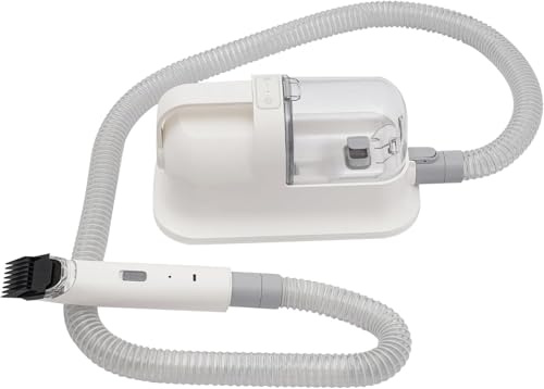 Aspirateur Poil De Chien Pulseur Pour Chien 11800pa Tondeuse Chien Chat Avec Aspirateur 350W Outils De Soins Pour Animaux De Compagnie Avec 5 Outils De Toilettage,1.4L,Blanc