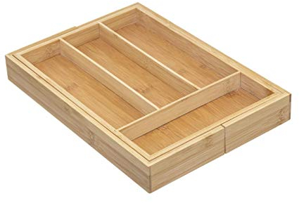 5five - range-couverts 6 compartiments extensibles bambou