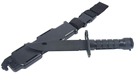 WADSN M9 Bayonet Plastic Knife with Sheath,Rubber Combat Knife Toy Sword Dagger Model Dress Up Accessory for Training Airsoft