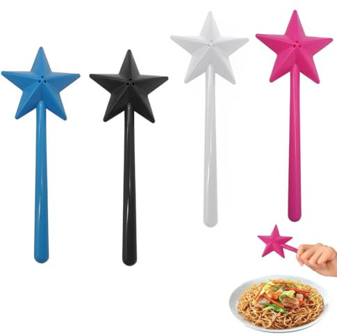 XPEX 4 Stück Saltstick Zauberstab Salz Und Pfefferstreuer, Unbekannt Zauberstab Salz-und Pfeffer Streuer, Zauberstab Salz & Pfeffer Streuer, Salz- Und Pfefferstreuer Set