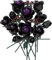 HOGOKIDS Flowers Bouquet Building Set - 15 Black Roses Botanical Collection Building Blocks Artificial Flower Toy, 330PCS Gothic Home Office Decor Christmas Birthday Gift for Adults Kids Girls Age 8+