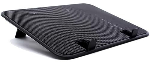 Refroidisseur pour ordinateur portable de 14 5 V - Double ventilateur USB externe - Support fin - Panneau en métal silencieux - Noir