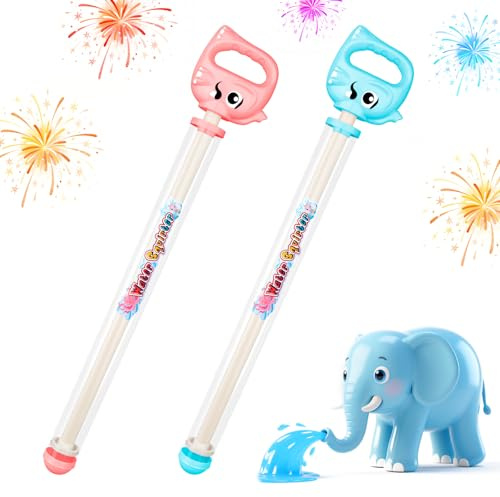 2Pack Extra Large Fireworks Water Gun, Couple Romance Firework Water Spray Gun Squirter Toy, Fire Works Watergun for Bathing, Pool, Party Entertainment, Concert, Family Gathering, Marriage Proposal