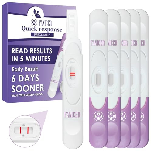 6 unités,Test De Grossesse,Pregnancy Test, emballés individuellement HCG TestPratique et Rapide, Détection rapide en 3 minutes,Résultats jusqu’à 6 Jours avant le Retard de vos Règles