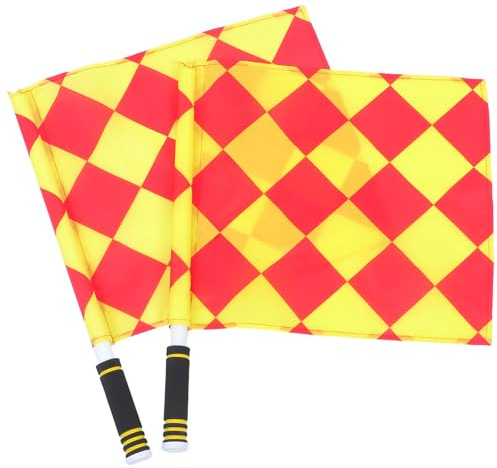 ibasenice Lot de 2 drapeaux de volley-ball pour juge de ligne : drapeaux d'arbitre – Équipement d'arbitrage léger pour l'entraînement sportif de football, les arbitres, les pénalités