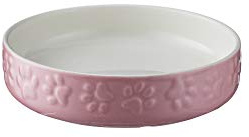 Mason Cash Colour Mix Pink Cat Saucer 13cm |200ml Durable Stoneware Pet Bowl for Food & Water Dishwasher, Freezer & Microwave Safe