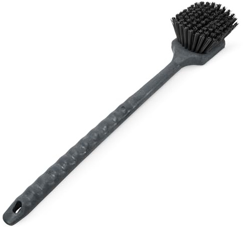 SPARTA 40501EC03 Plastic Large Scrub Brush, Kitchen Brush, Utility Brush With Long Handle For Cleaning, 20 Inches, Black