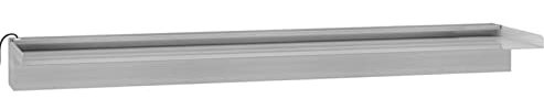 Festnight Fuente Cascada con LED RGB, Cascada de Piscina, Cascada de Jardín con Control Remoto, Cascada de Parad de Acero Inoxidable Plateado 90 cm