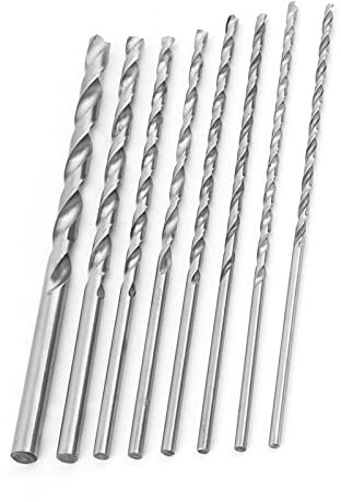 Jeu De 8 Forets Hélicoïdaux De 200 Mm, Mèches Hélicoïdales Extra Longues HSS, Ensembles D'outils à Tige Droite Ronde, Outil De Travail du Bois Pour le Bois, le Plastique Et L'aluminium (4-10 Mm)