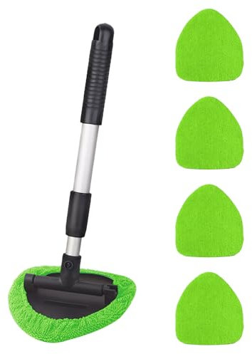 Flaconi Limpiacristales Coche,Limpiador Parabrisas Ventanas,Cepillo Lavar Coche,Kit de Limpieza de Limpiaparabrisas Extensible,Adecuado para Eliminar Grasa y Suciedad en los Parabrisas de Auto,SUV