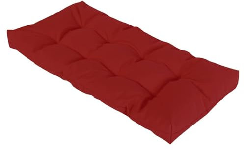 8cm Thick Bench Cushion for Garden Furniture, Bench Cushion Outdoor Seat Cushion Pad Bench Inside Weatherproof, Non-slip Seat Cushion Outdoor Bench Cushion Upholstery,Red,180x40x8cm