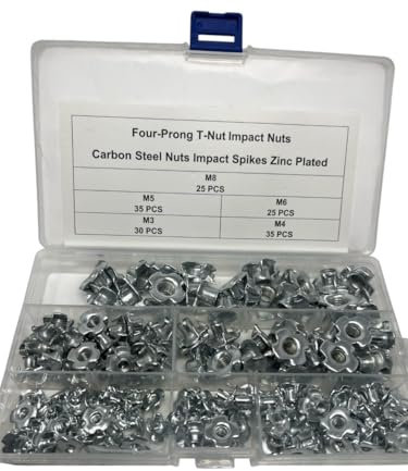 150 Stück Einschlagmuttern Einschlagmutter Gewindebuchse M3 - M8 Stahl verzinkt