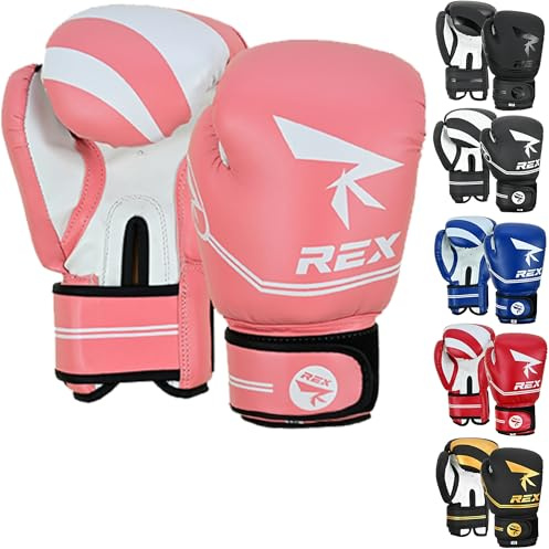 Kids Boxing Gloves for Children Boys Girls Junior Youth Toddler Training Boxing Gloves for Punching Bag Kickboxing Muay Thai (Pink, 4oz)