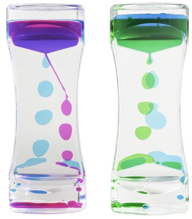 Reloj de Arena Líquido,2 PCS Sensorial Temporizador Visual Líquido para Autismo TDAH y Alivio del Estrés Juguete Antiestrés Calmante para Niños con Necesidades Especiales