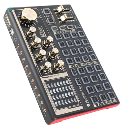 Naroote Tarjeta de Sonido en, Mezclador de Sonido Profesional Portátil, Cambiador de Voz para Transmisión en, Juegos, Acompañamiento de Karaoke, Material ABS
