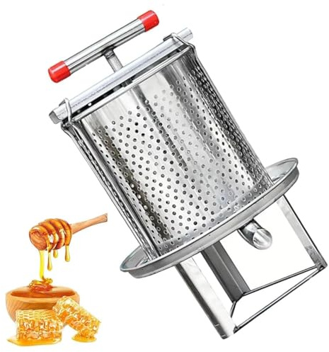 extracteur de presse à miel manuel en acier inoxydable pressoir inox miel pressoir inox outil d'apiculture pour la fabrication de miel et jus de vin