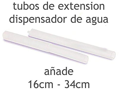 MovilCom® - Juego de Tubos para dispensador Agua para garrafas Compatible con Botellas (Pet) de 2,5, 3, 5, 6, 8 y 10 litros | para Botellas con el tapón diámetro 38mm y 48mm