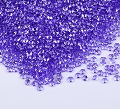 Gintoaria 10000 pcs/Pack Wedding Table Scatter Confetti Crystals Acrylic Diamonds Vase Fillers 4.5 mm Rhinestones for Wedding, Bridal Shower, Vase Beads Decorations (Violet)