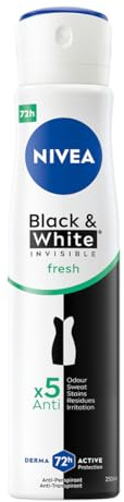 NIVEA Black&White Invisible Fresh Antitranspirante en spray para mujer 250 ml