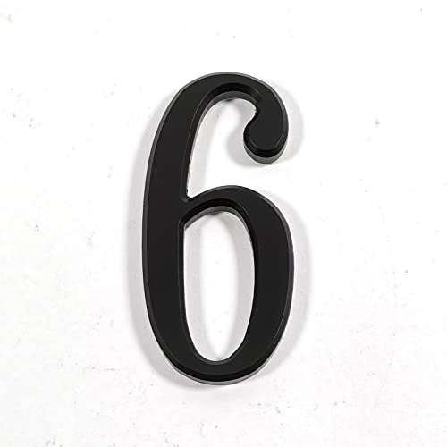 nanlyiau3D Mailbox Numbers Adhesive House Number Stickers Door Number Address Numbers Door Plaques Address Numbers Height 6cm /2.5in(Acryl Black 6)