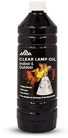 PERFECTONISH Clear Lamp Oil for Indoor & Outdoor Use, Smokeless Fuel Lantern Torch Oil Lamp For Garden Burners, Garden Torches, Oil Lamps, Tiki Torches-Clean Burning Oil 1-Litre (1-Pack)