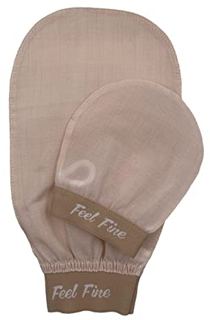 Feel Fine Türkisches Peelinghandschuh-Set – 100% Rohseiden Hammam Kese für Männer & Frauen | Handgefertigter Türkischer Peeling-Schrubber für Dusche, Bad & Sauna (Feel Fine)