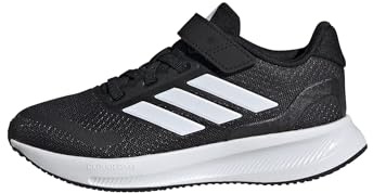 adidas Unisex Kids RUNFALCON 5 Shoes Kids, Core Black/Cloud White/Cloud White, 1 UK