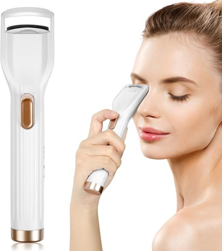 LOPHE Piegaciglia Riscaldato, Piegaciglia Elettrico Termico con 2 Modalità di Temperatura, Curler Elettrici per Ciglia, 15s Riscaldamento Rapido, per Donne Ragazze(B)