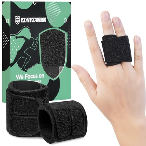 EDNYZAKRN 2Pcs Finger Splint, Finger Buddy Straps for Arthritis Trigger Finger Finger Pain Relief and Sport Injuries