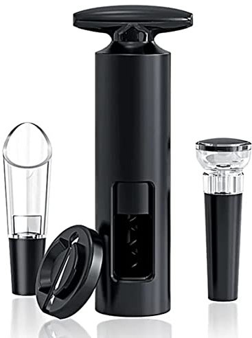 Joselin BetäTigte Weinflaschen-Korkenzieher-ÖFfner-Sets mit Folienschneider, WeinbelüFter-AusgießEr, Vakuumstopfen, Selbstziehend Wiederverwendbar