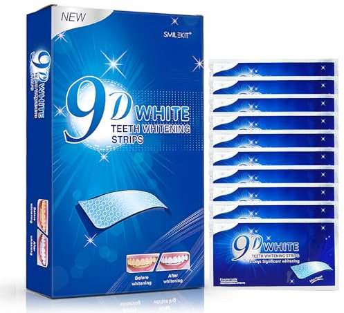 Strisce Sbiancanti Denti, 10 strisc sbiancant denti, Denti per lo sbiancamento e la pulizia dei dent