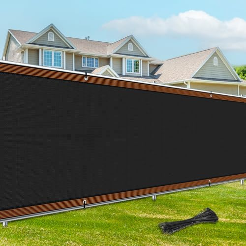 NZQXJXZ Privacy Fence Screening 1.2×15m/4x50Ft Garden Netting, Premium Polyethylene Windproof Privacy Screen for Patio, Backyard and Balcony, UV-Resistant, Tear-Resistant, with Holes and Cable Ties