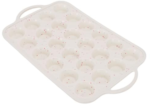Taidda Silikon Nonstick Muffinsbricka Förstärkt Ram Värmebeständig Mini 24 Koppar Muffinspanna för Hemlagad Bakning Familjesammankomst (24 koppar)