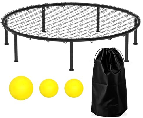 KANEODOT Roundnet Game Set - Outdoor Beach Game, Outside Ball Game Include 3 Balls &Carry Bag for Beach Garden Lawn Park for Adults and Kids