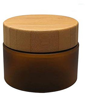 150 ml 150 gram 5oz vide Ambre Plastique Pet Cosmétique Container Coque avec capuchon de bambou naturel Crème Lotion Box pommades Bouteille Nourriture Bouteille Maquillage Pot de fleurs en pot