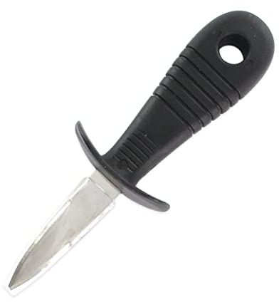 Fackelmann 43780 Coltello per ostriche, Acciaio Inossidabile, Grigio, 16 x 5 x 3,5 cm