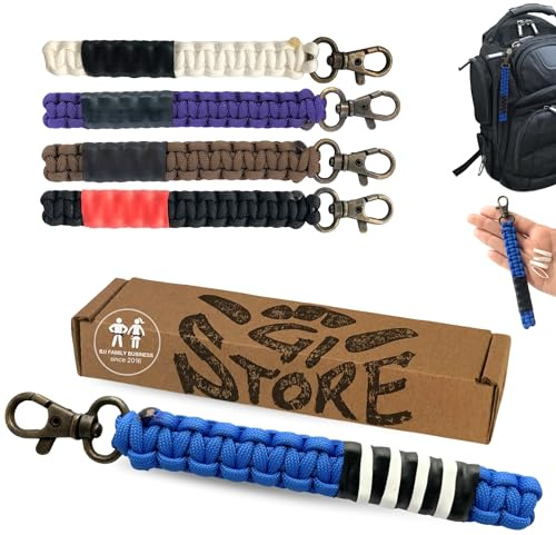 Gi Store Rocks Gift for Jiu Jitsu Paracord BJJ Keychain - BJJ Blue Belt Color,6in