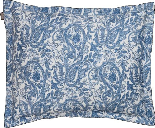 GANT Porcelain Paisley Satin-Kissenbezug einzeln Farbe Lake Blue Größe 80x80