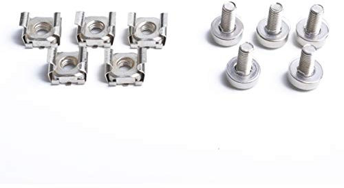 SOLUSTRE 20pièces Écrou Cage à Trou Carré Lot Rondelles De Montage Pour Rack Et Armoire De Serveur Équipement De Bricolage